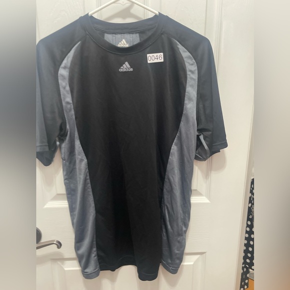 Adidas short sleeve shirt blue gray - Picture 2 of 13